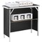 Black Aluminum MDF Foldable Trade Show Counter Bar Portable Display Table